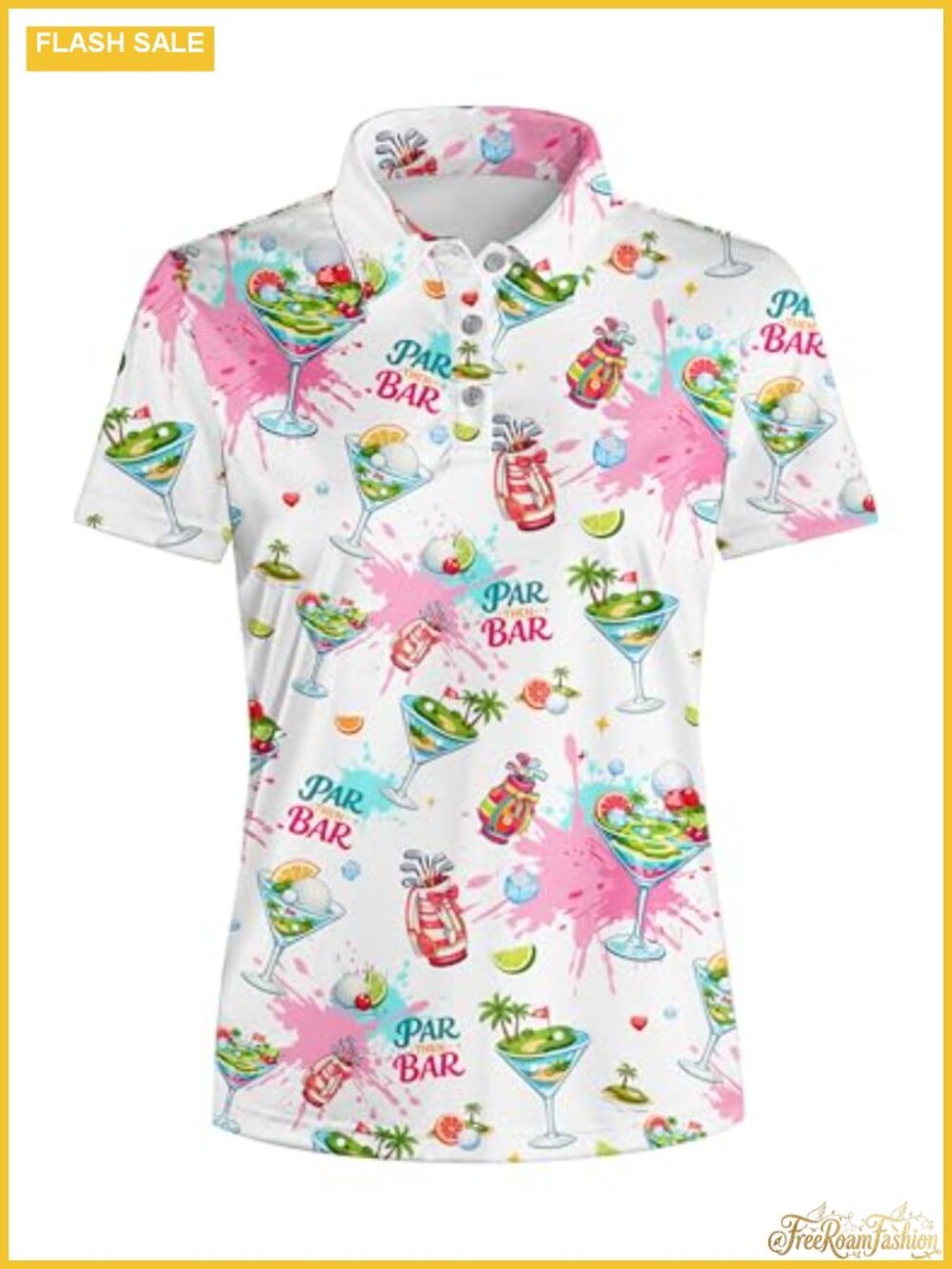 Womens Funny Golf Polo Shirt Short Sleeve Quick Dry Tennis Top
